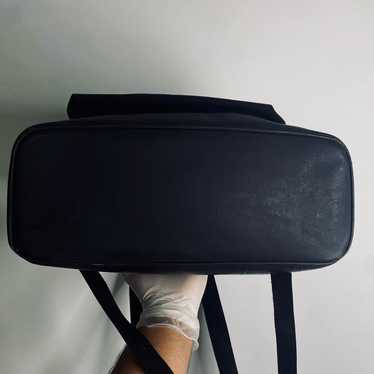 Balenciaga Black Monogram Logo Canvas Explorer Backpack Bag