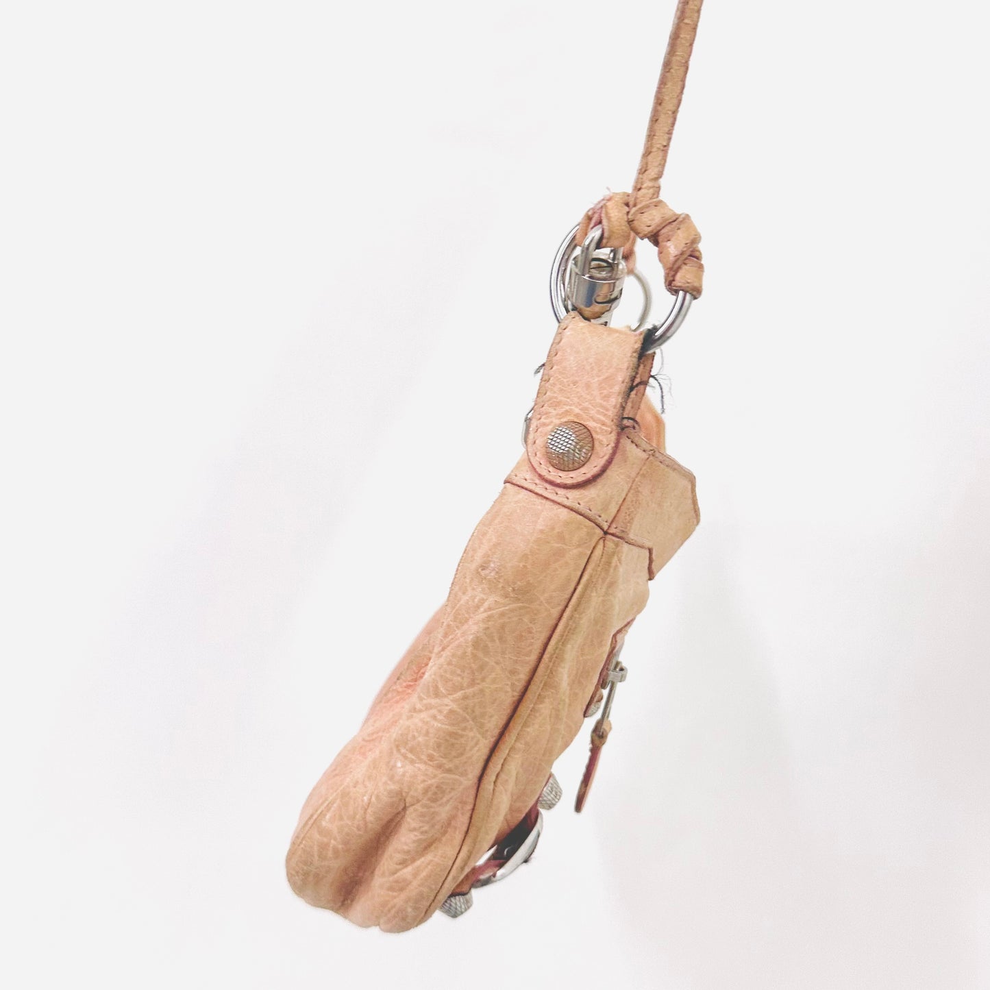 Balenciaga Peach Pink Hip Classic Giant 12 Studs Shoulder Sling Bag