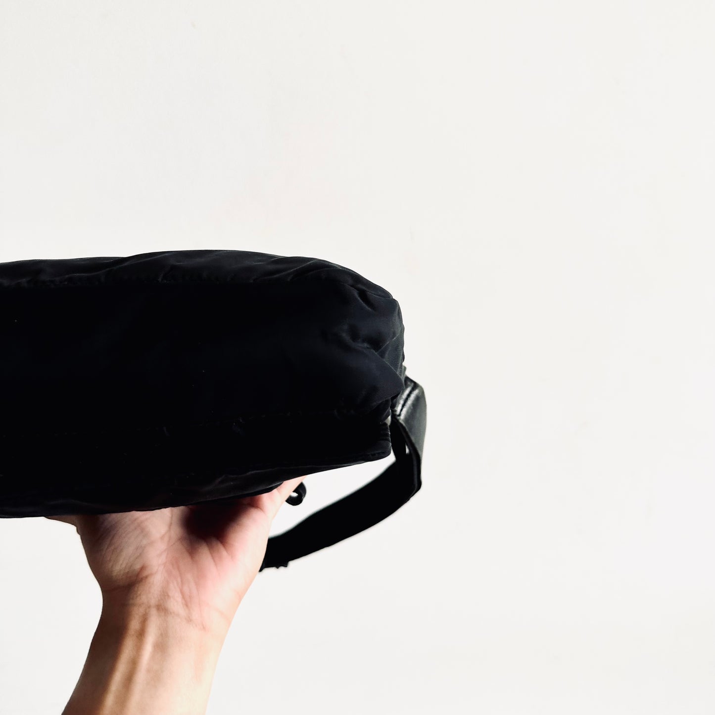 Prada Black Tessuto Classic Logo Nylon Flap Shoulder Sling Bag