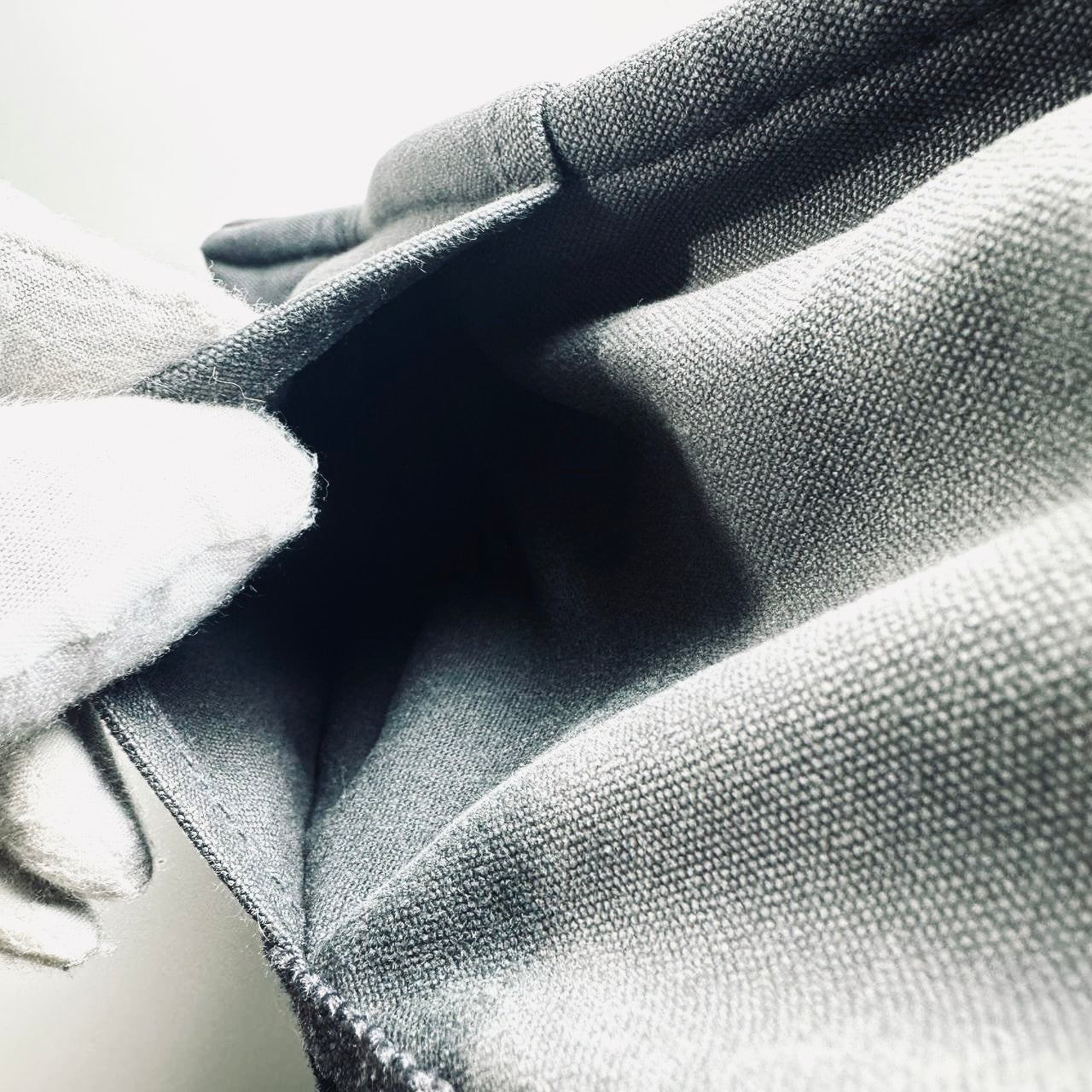 Hermes Dark Grey Herline Fourre Fool Toile MM Structured Shopper Tote Bag