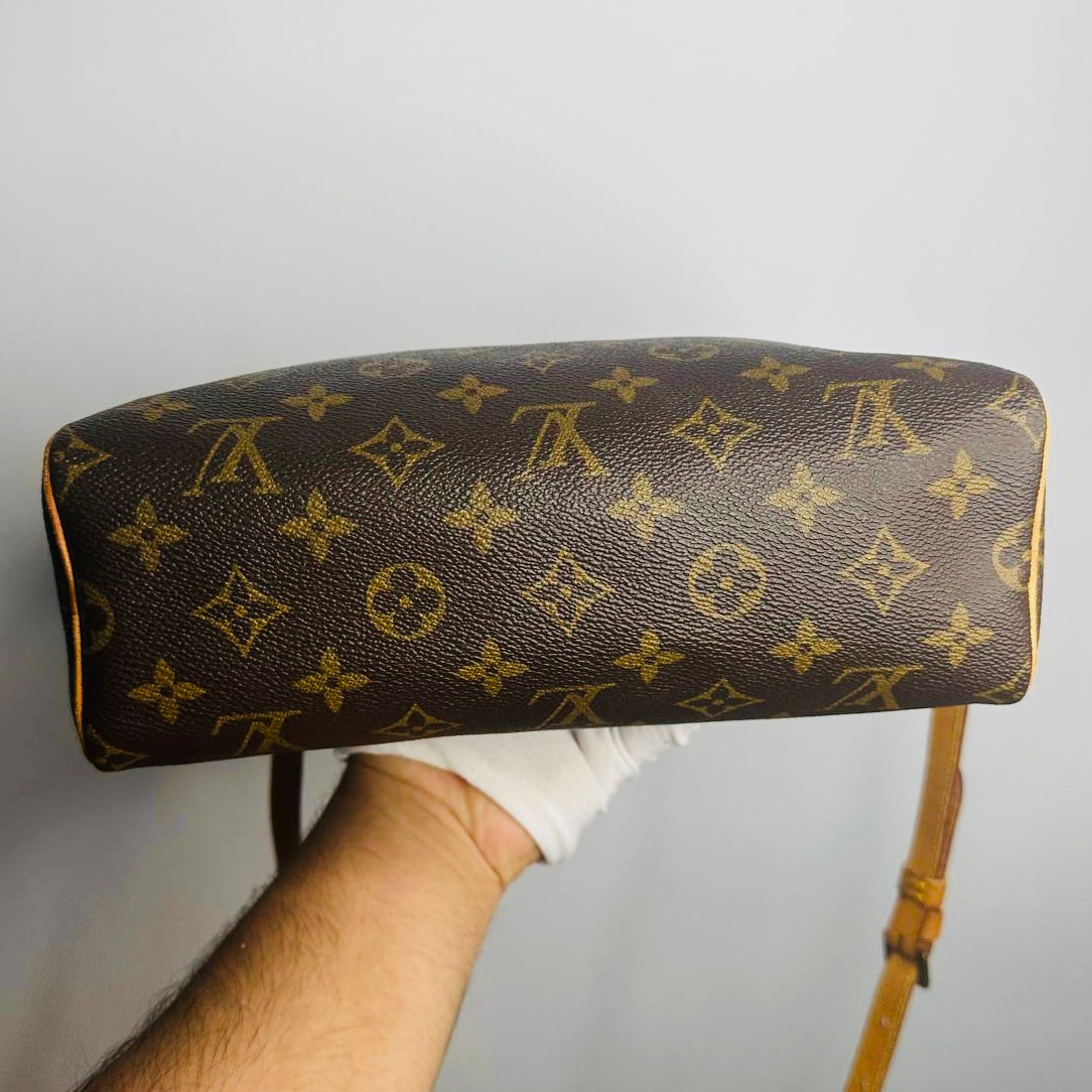 Louis Vuitton LV Tulle Lee Monogram Logo GHW Camera Zip Shoulder Sling Bag