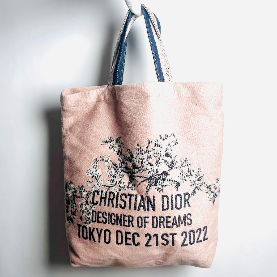 Christian Dior CD Pink Monogram Logo Floral Shopper Shoulder Tote Bag