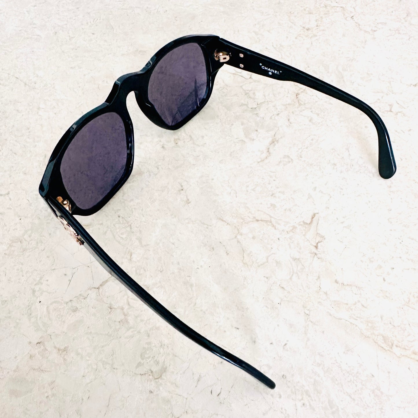 Chanel Black GHW CC Logo Sunglasses