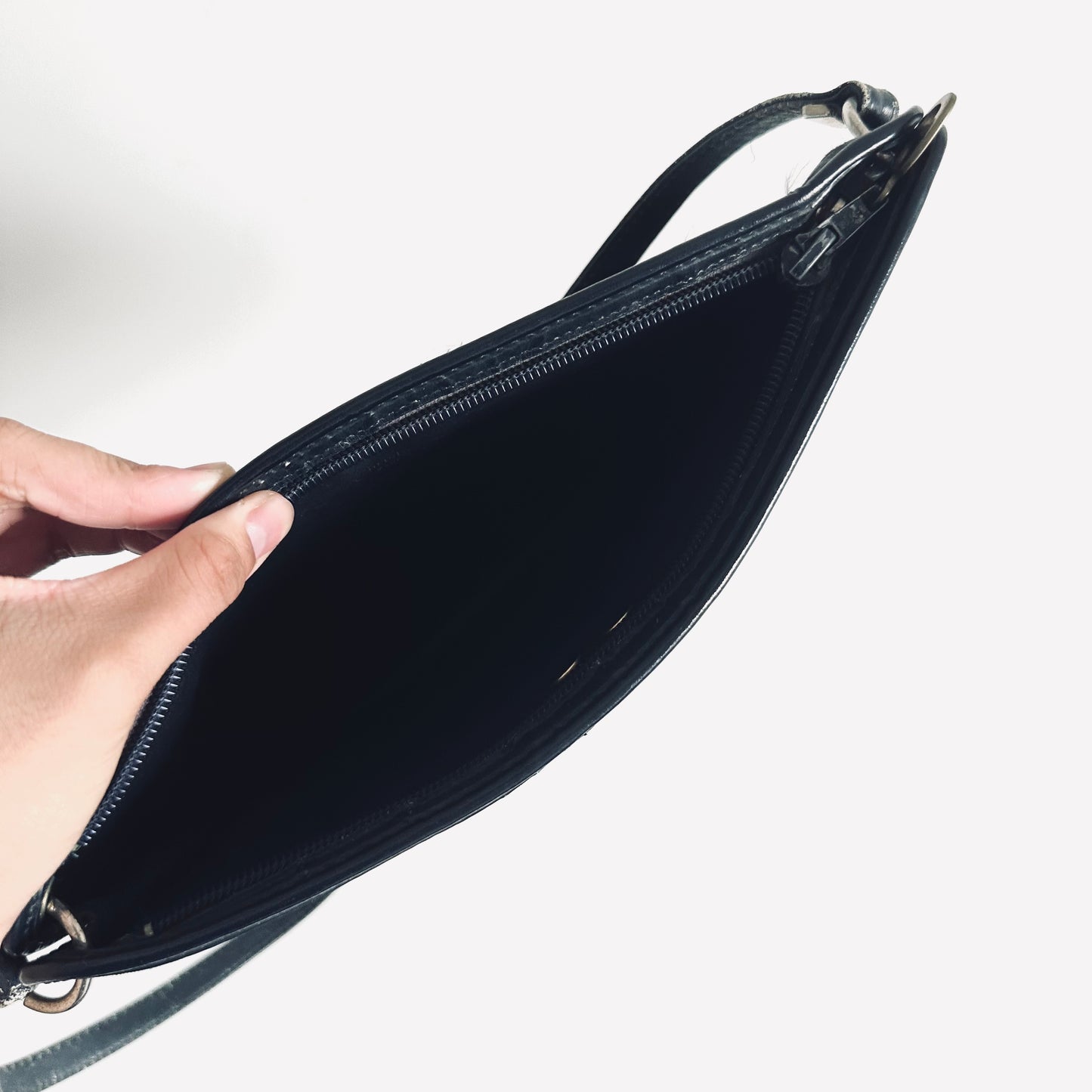 Christian Dior CD Navy Blue Oblique Monogram Logo Shoulder Sling Bag