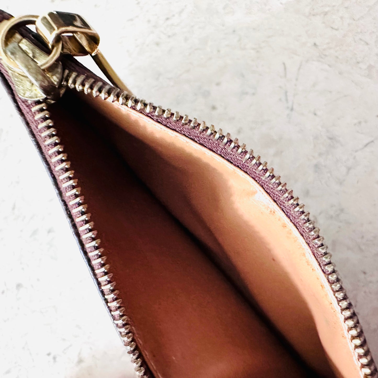 Celine Triomphe Macadam Monogram Logo Zip Coin Purse Pouch