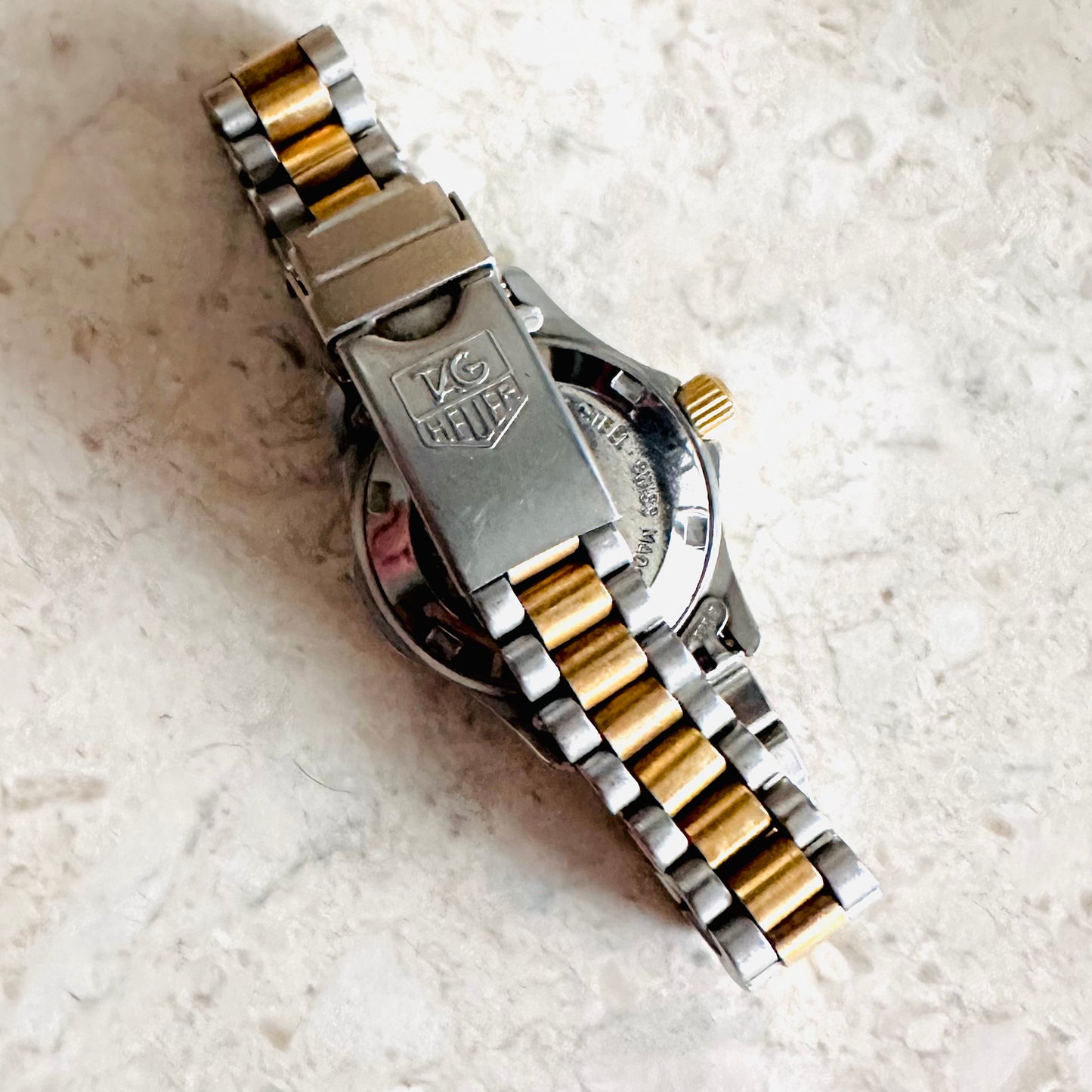 Tag Heuer Professional 974.008 Gold Dial Stainless Steel Two Tone Strap Quartz 28MM Watch