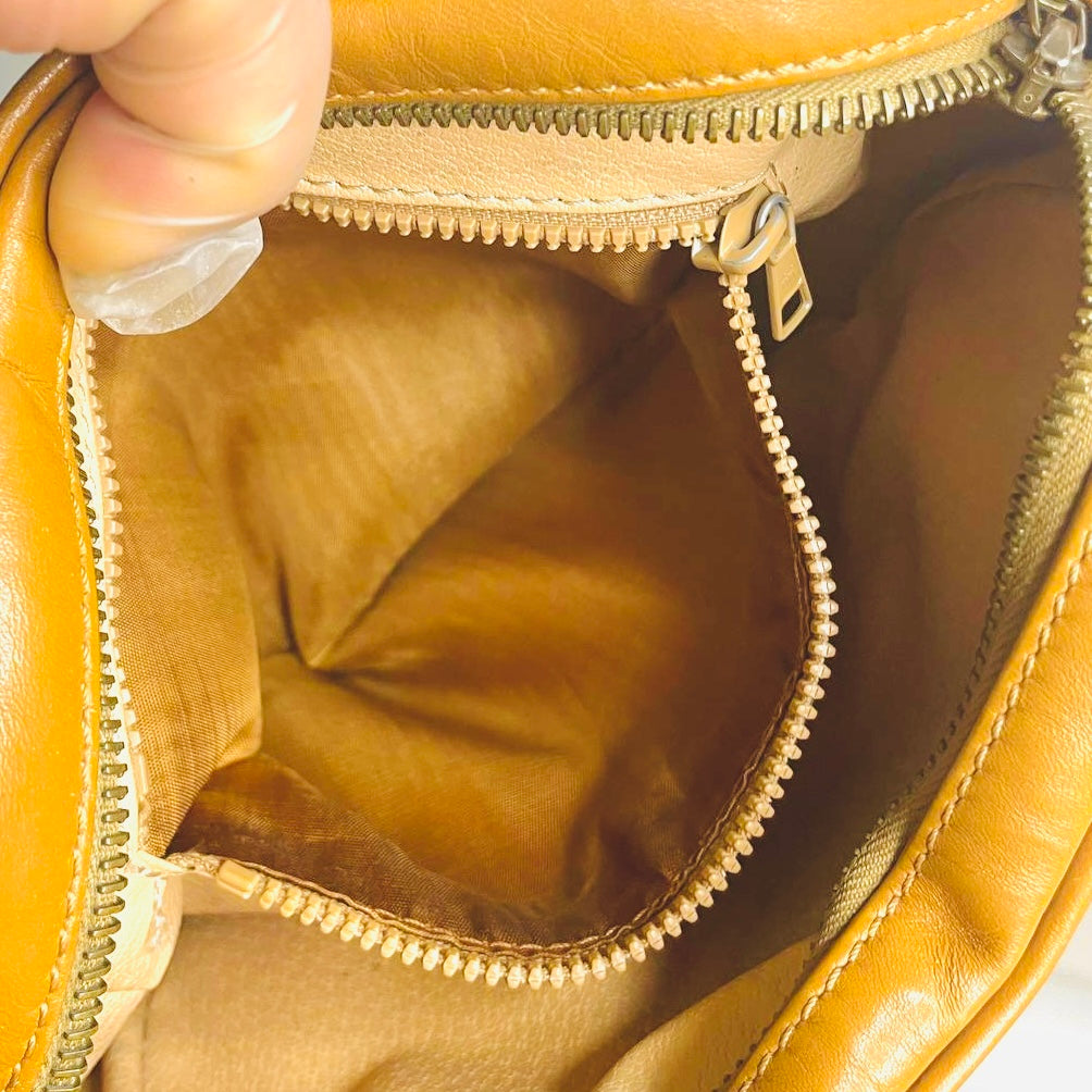 Celine White / Beige Heart Triomphe Macadam Monogram Logo Shoulder Sling Bag