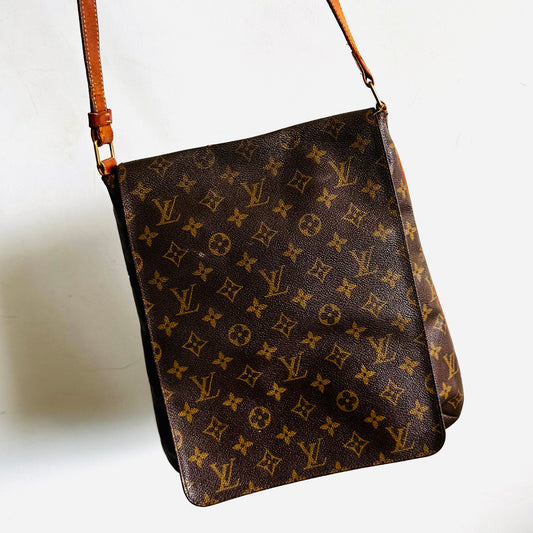 Louis Vuitton LV Musette Salsa Monogram Logo GHW Flap Shoulder Sling Bag