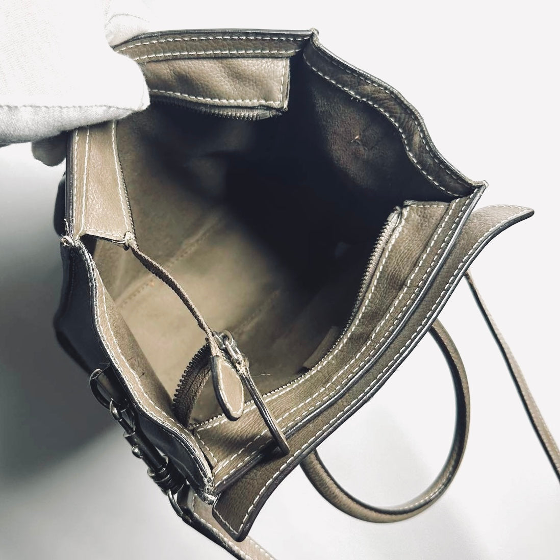 Celine Souris Nano Luggage Monogram Logo Top Handle Shoulder Sling Bag
