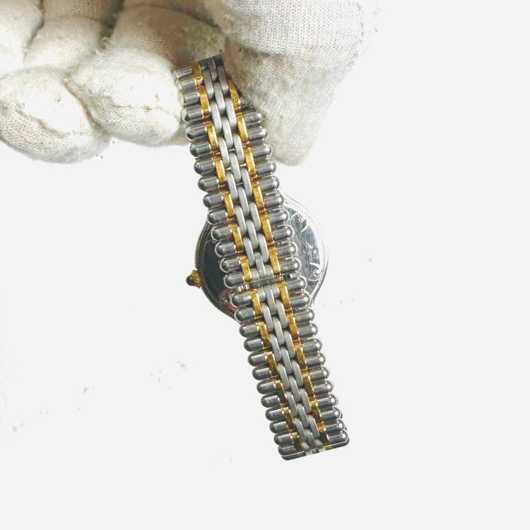 Cartier Must De 21 Cartier Gold & Stainless Steel Round Dial Monogram Logo 27MM Quartz Vintage Watch