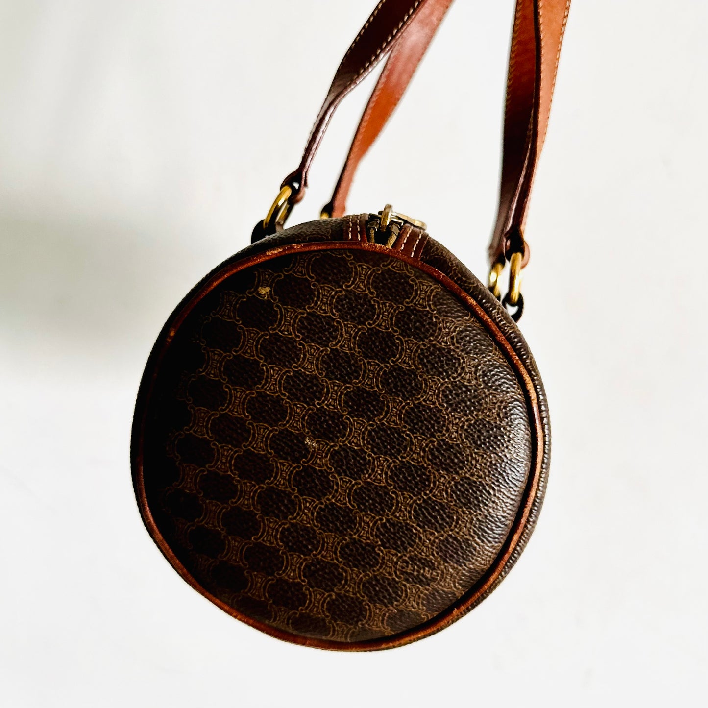 Celine Papillon Roller Triomphe Macadam Monogram Logo GHW Small Vintage Shoulder Bag