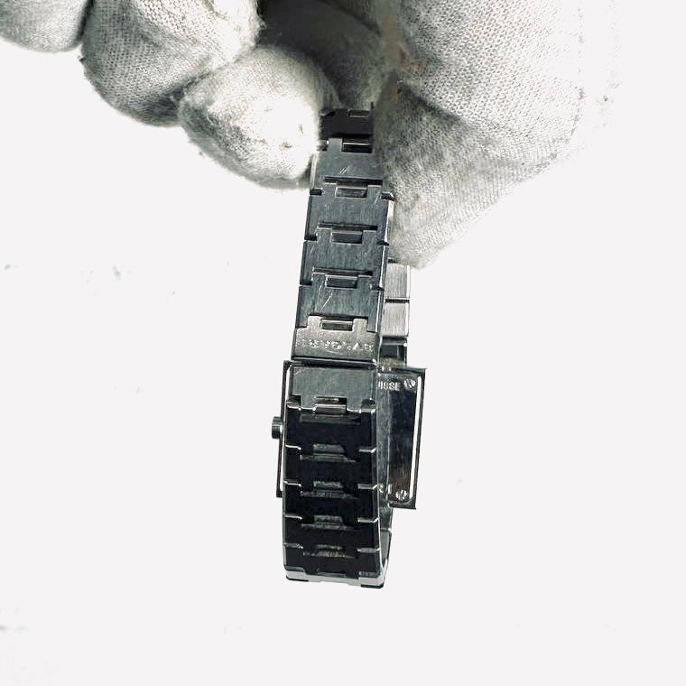 Bvlgari Bulgari Quadrodo Black Square Dial Stainless Steel 22MM Quartz Watch