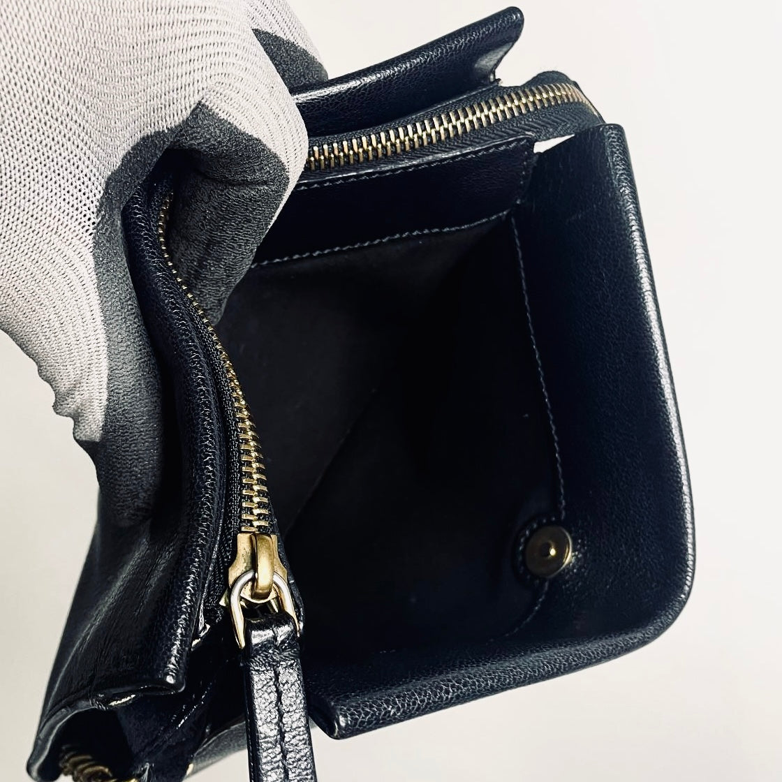 Givenchy Cross 3 Cross3 Black GHW Monogram Logo Goatskin Leather 2-Way Shoulder Sling Top Handle Bag
