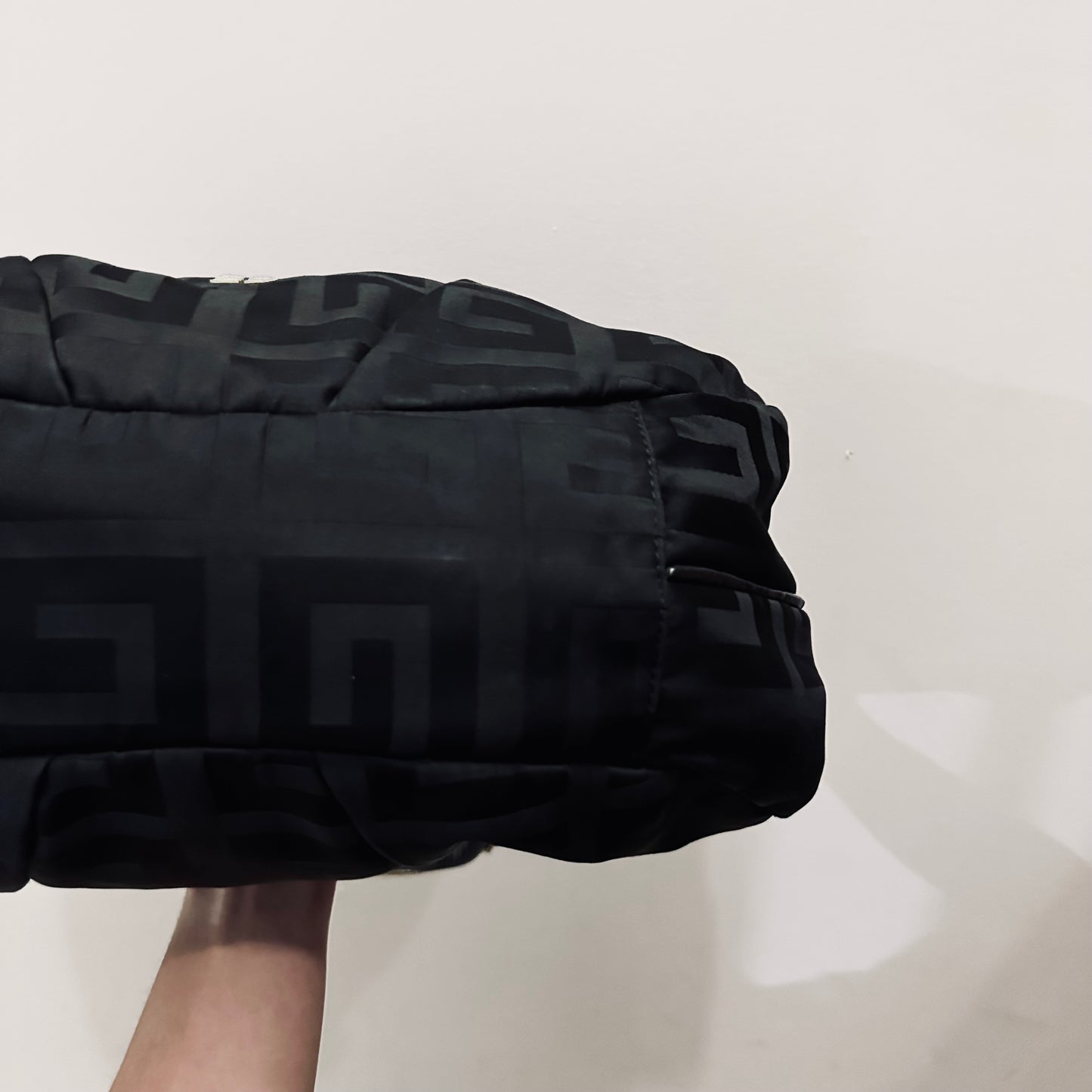 Givenchy Black GHW Classic Monogram Logo Hobo Baguette Shoulder Bag