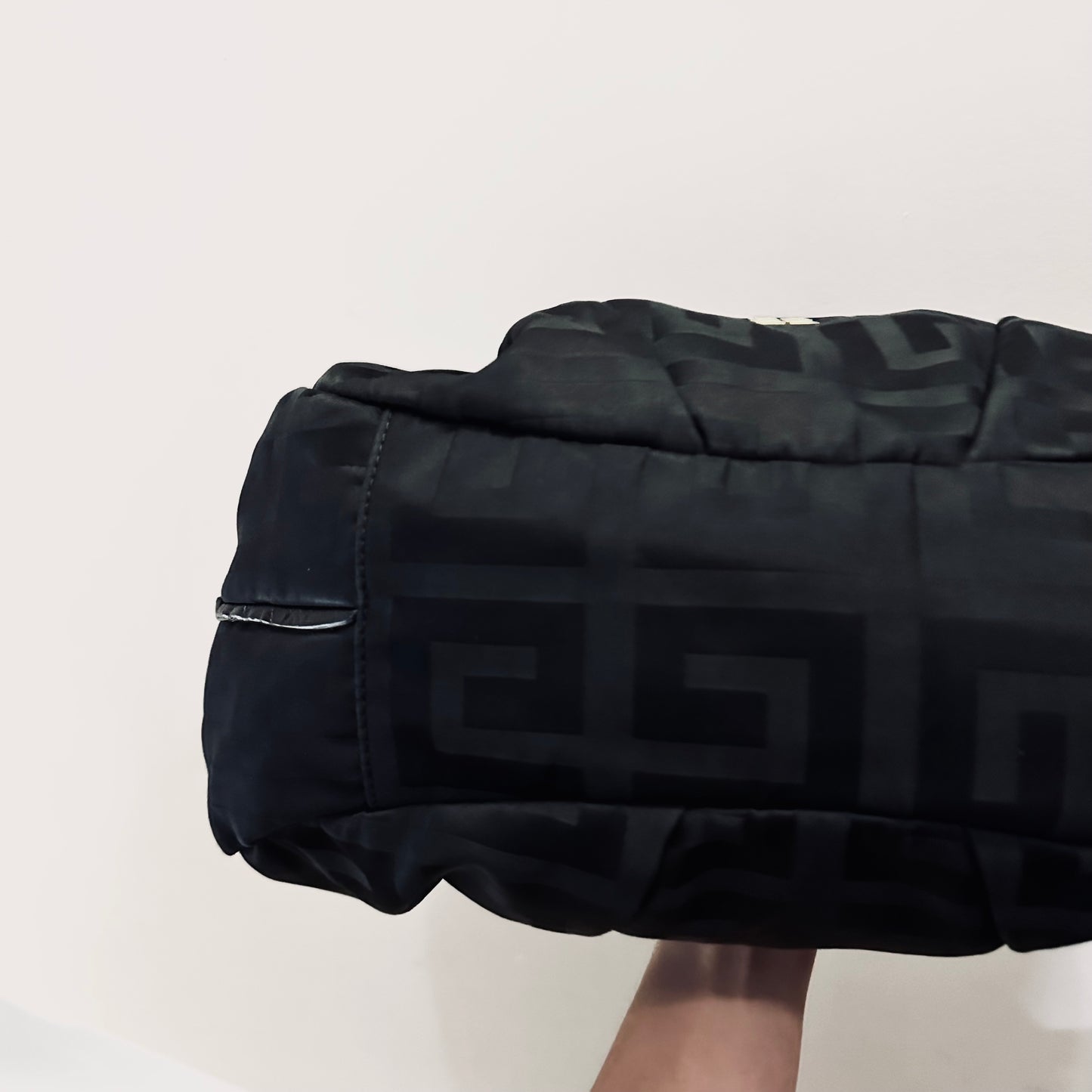Givenchy Black GHW Classic Monogram Logo Hobo Baguette Shoulder Bag