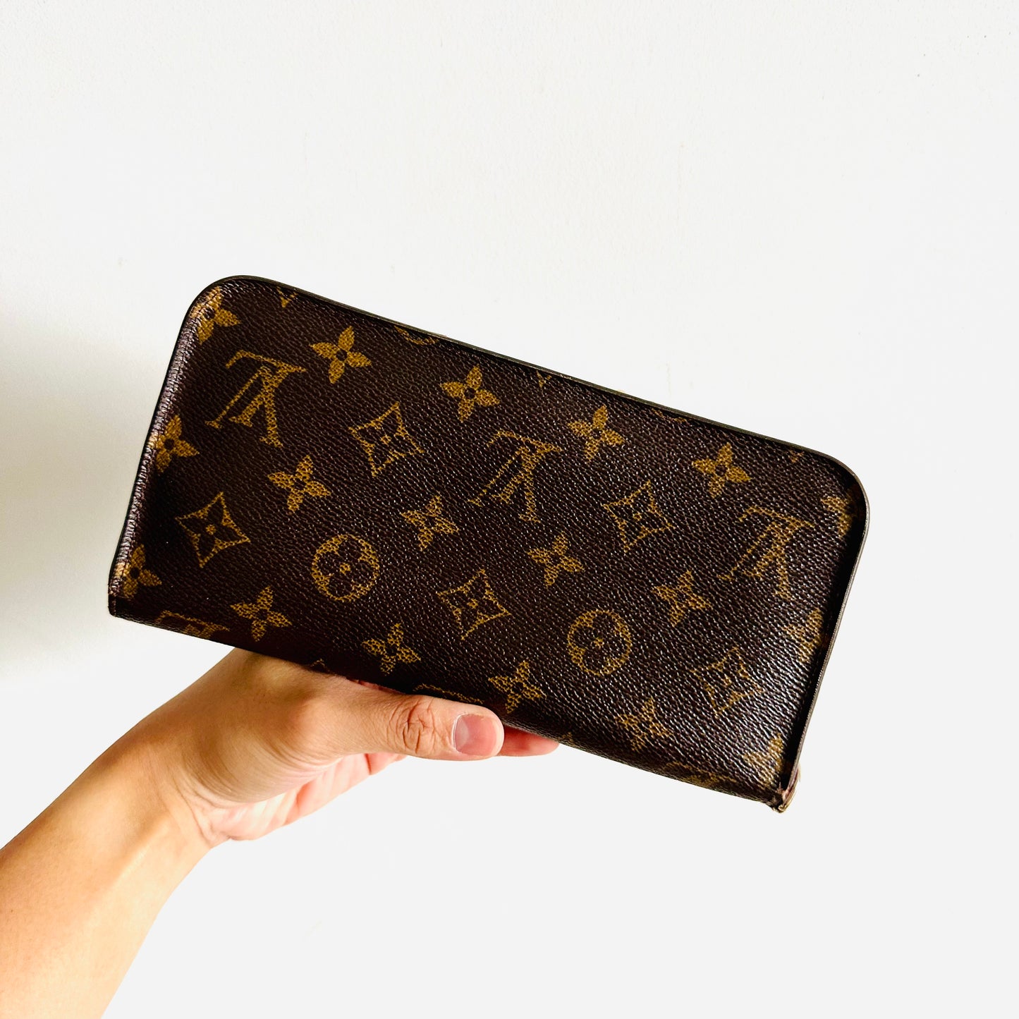 Louis Vuitton LV Insolite Monogram Logo GHW Zip Around Bifold Long Wallet
