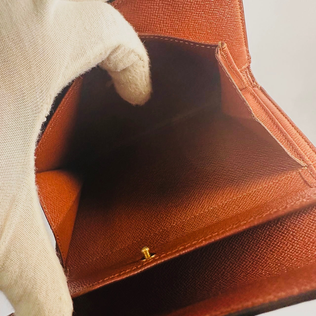 Louis Vuitton LV Monogram Logo Porte Tresor Etui GHW Vintage Flap Trifold Wallet