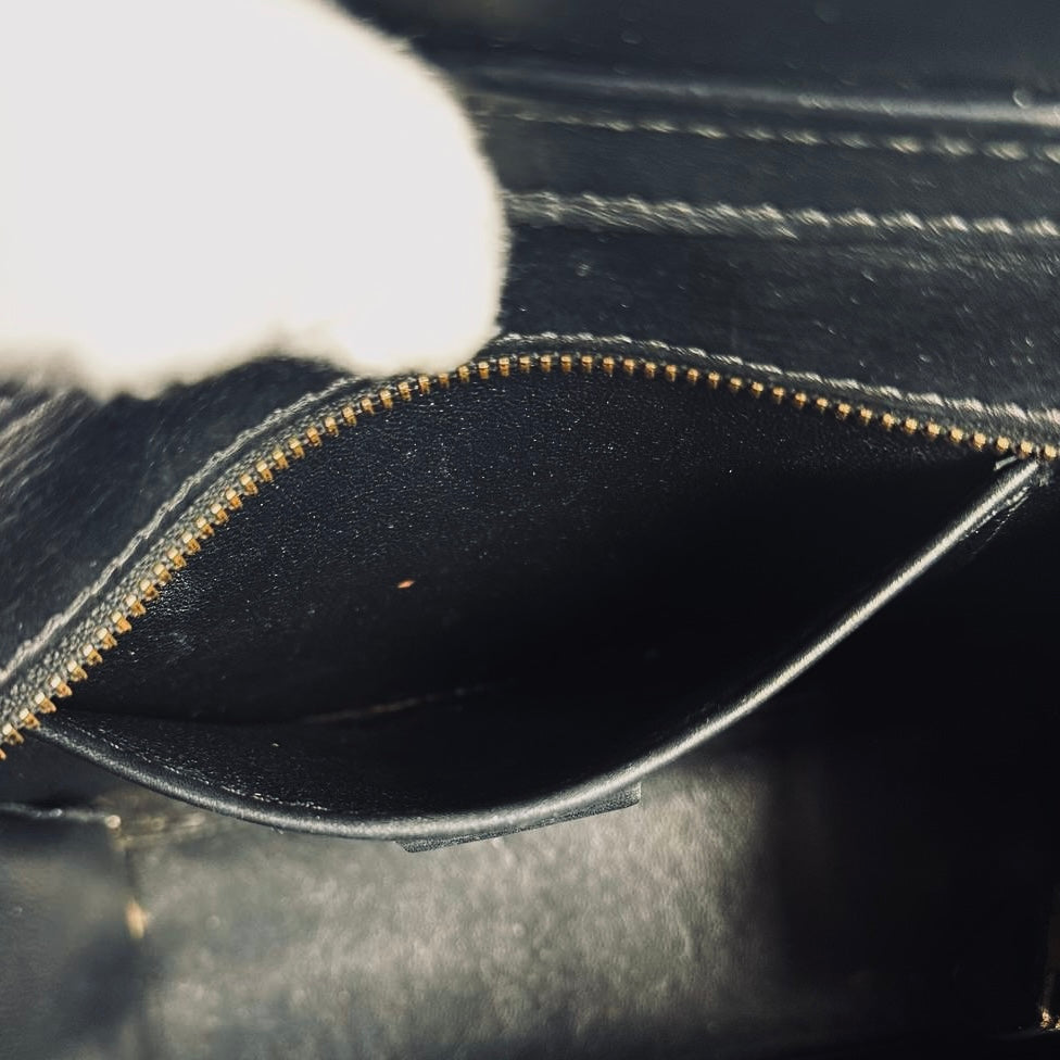 Celine Nano Luggage Beige / Black / Taupe GHW Monogram Logo Leather / Toile / Suede Tricolour Top Handle Shoulder Sling Bag