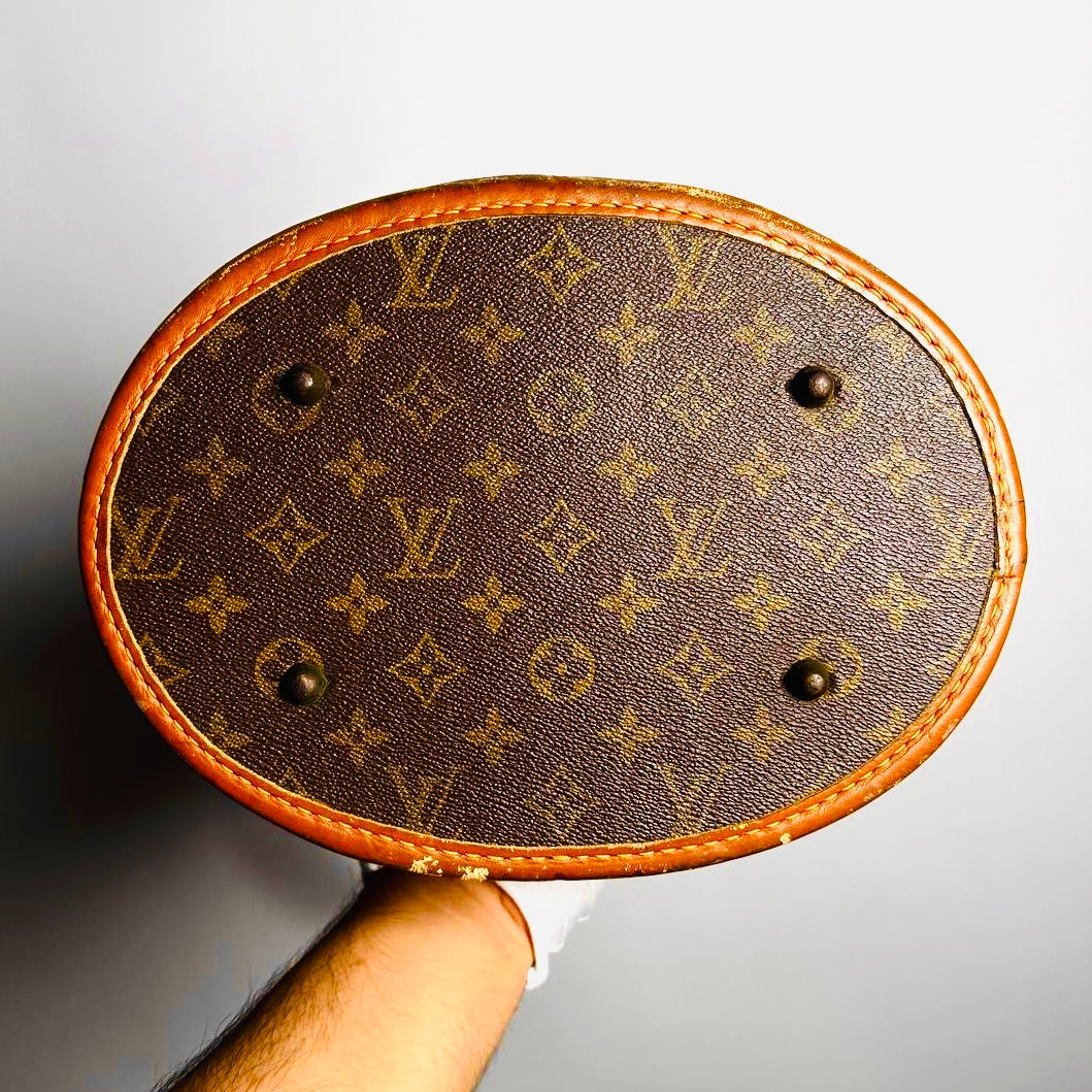 Louis Vuitton LV French Company Bucket Marais Monogram Logo Vintage Shoulder Tote Bag