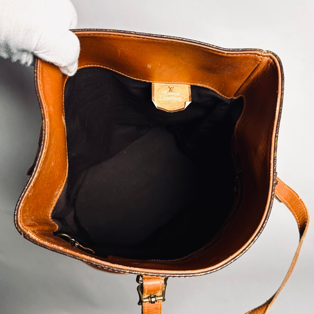 Louis Vuitton LV French Company Bucket Marais Monogram Logo Vintage Shoulder Tote Bag
