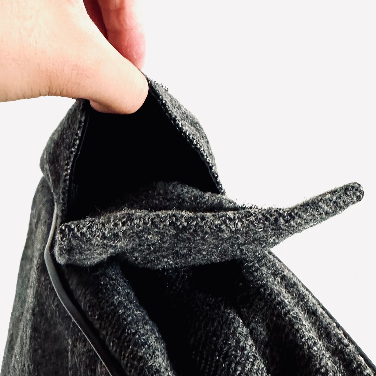 Prada Grey Wool Monogram Logo Backpack Shoulder Sling Bag