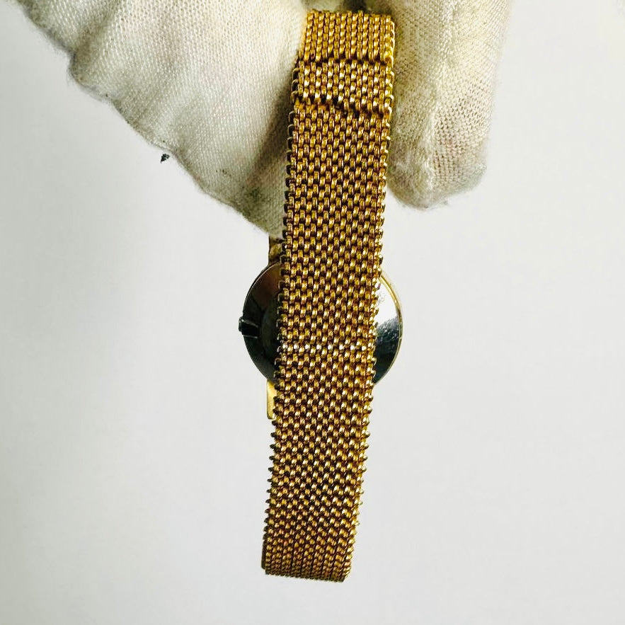 Omega De Ville Gold Dial Stainless Steel 24MM Vintage Watch