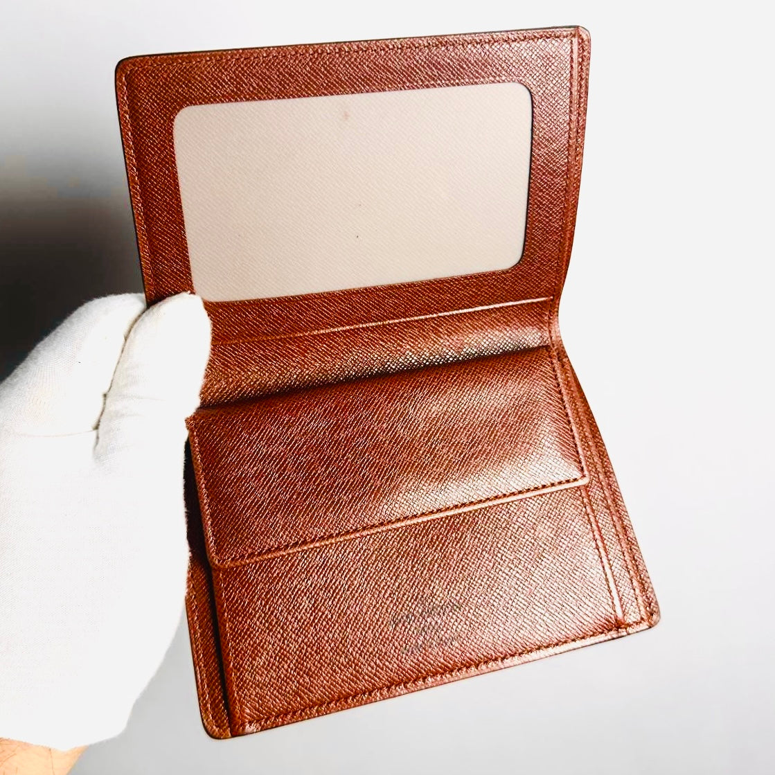 Louis Vuitton LV Porte Slim Monogram Logo GHW Flap Compact Bifold Wallet