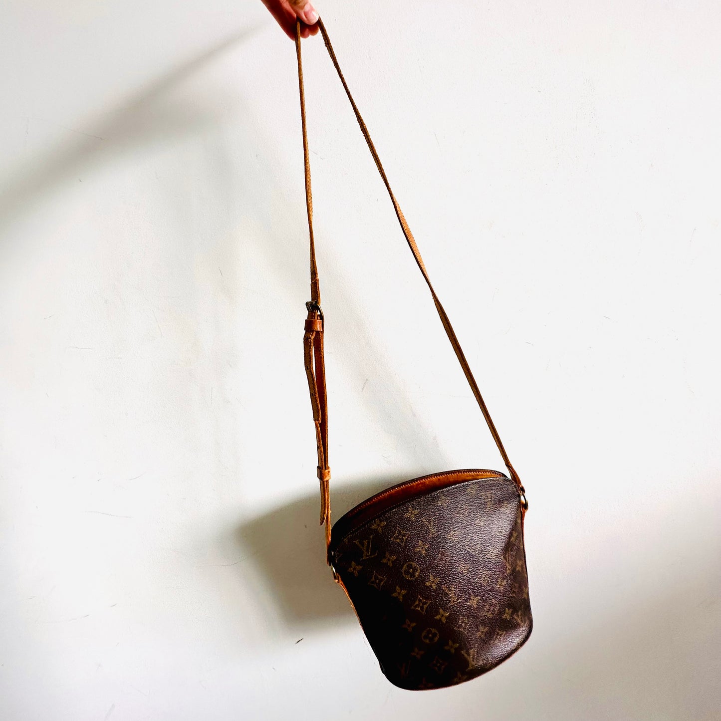 Louis Vuitton LV Drouot Monogram Logo GHW Vintage Shoulder Sling Bag