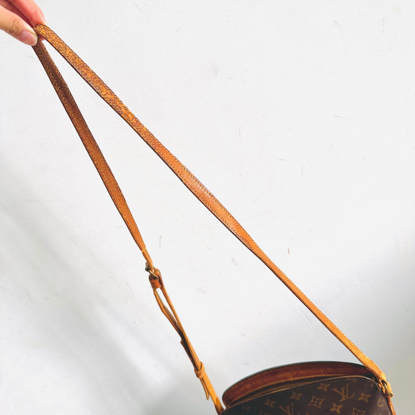 Louis Vuitton LV Drouot Monogram Logo GHW Vintage Shoulder Sling Bag