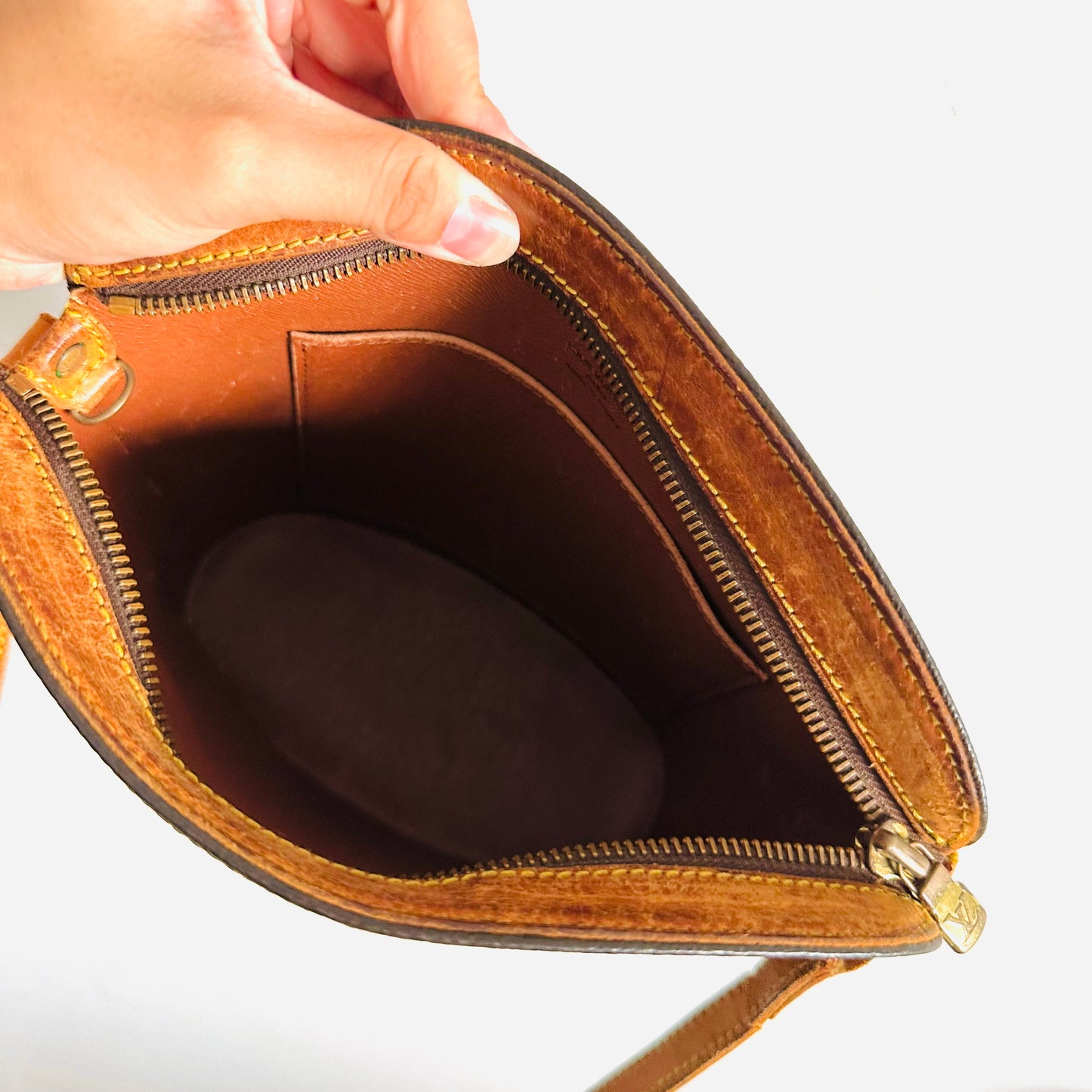 Louis Vuitton LV Drouot Monogram Logo GHW Vintage Shoulder Sling Bag