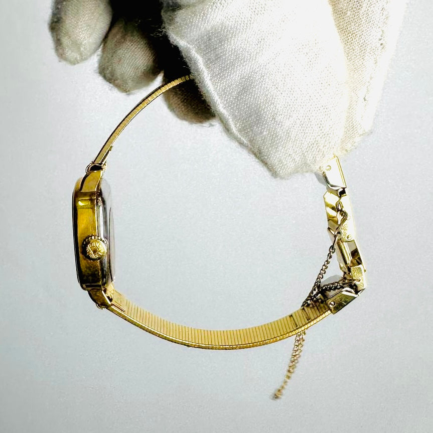 Longines Gold Stainless Steel Rectangular Dial Vintage 20MM Watch