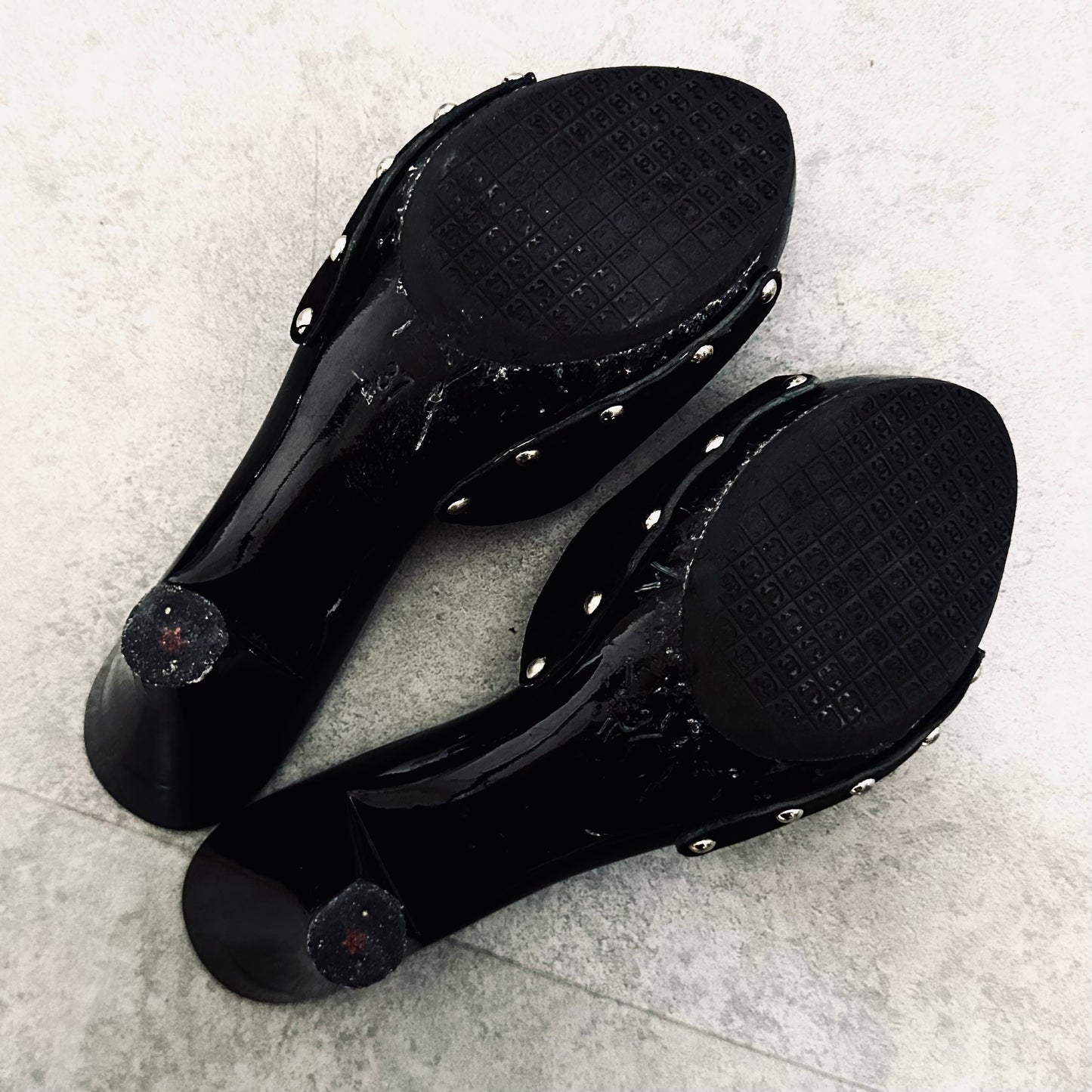 Chanel Classic Giant CC Logo Black Suede & Leather Open Toe Bow Ballet Ballerina Mules Heels Pumps Shoes