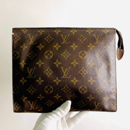 Louis Vuitton LV Monogram Logo Toiletry 26 GHW Pouch Clutch Case