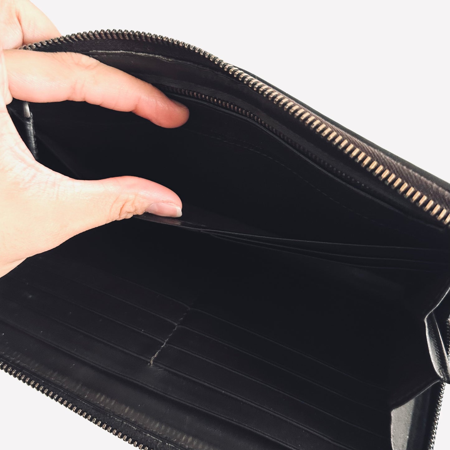 Bottega Veneta BV Dark Brown Continental Intrecciato Nappa Woven Leather Zip Around Zippy Long Wallet