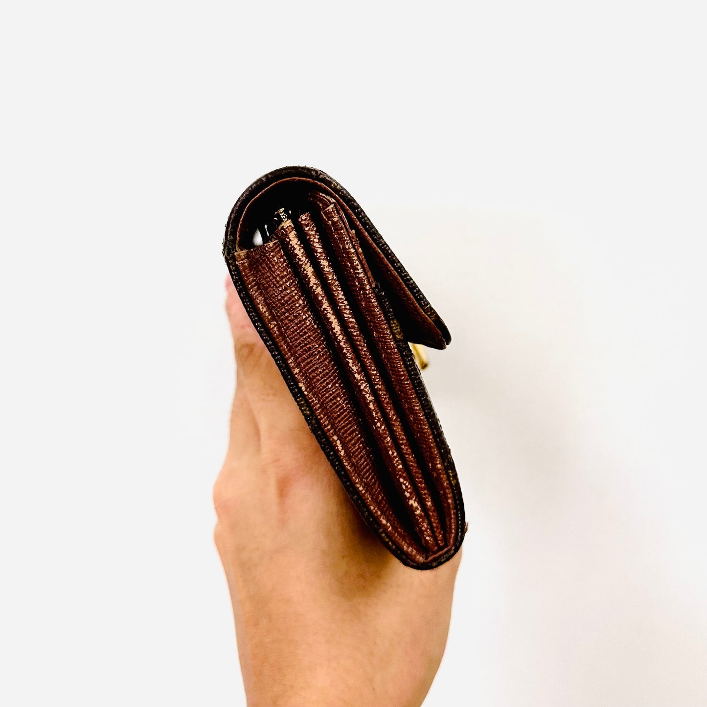Louis Vuitton LV Etoile Sarah Monogram Logo GHW Puffy Padded Quilted Flap Long Wallet