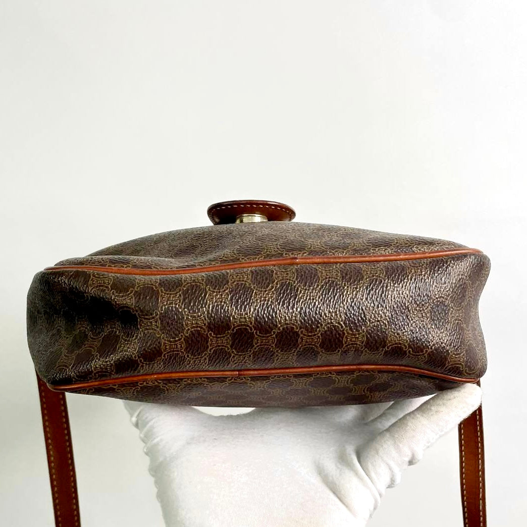 Celine Triomphe Macadam Monogram Logo Vintage Shoulder Sling Bag