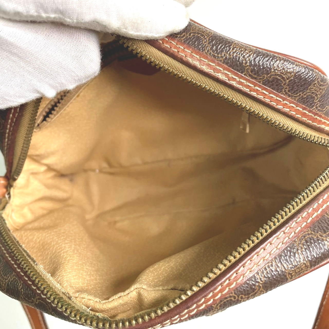 Celine Triomphe Macadam Monogram Logo Vintage Shoulder Sling Bag