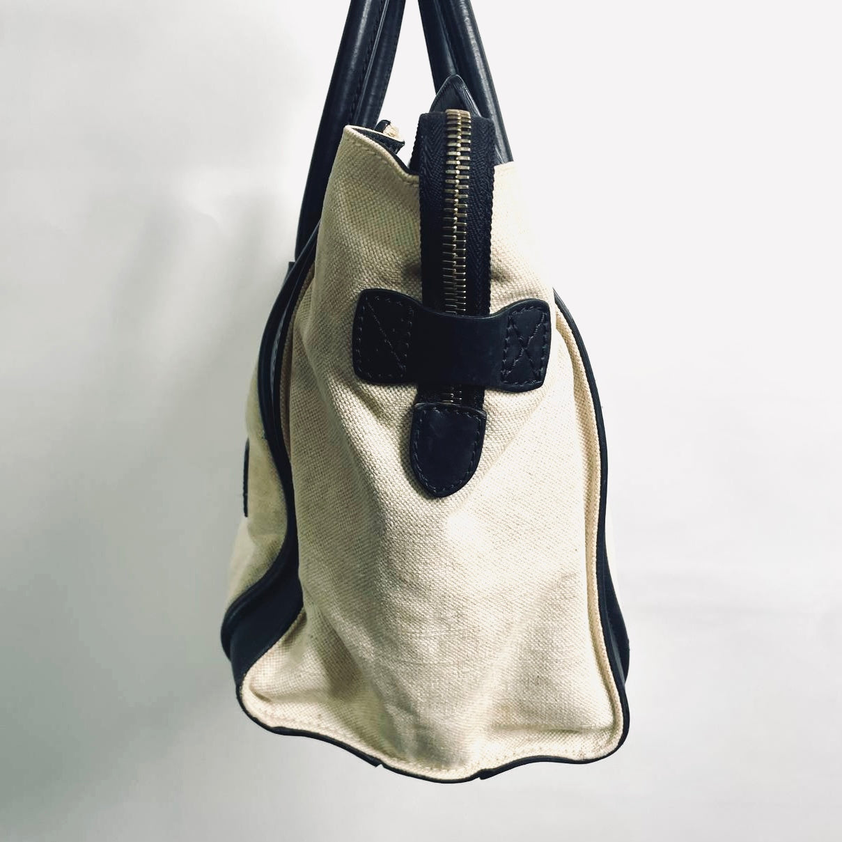Celine Panda Black & White GHW Mini Luggage Top Handle Tote Bag