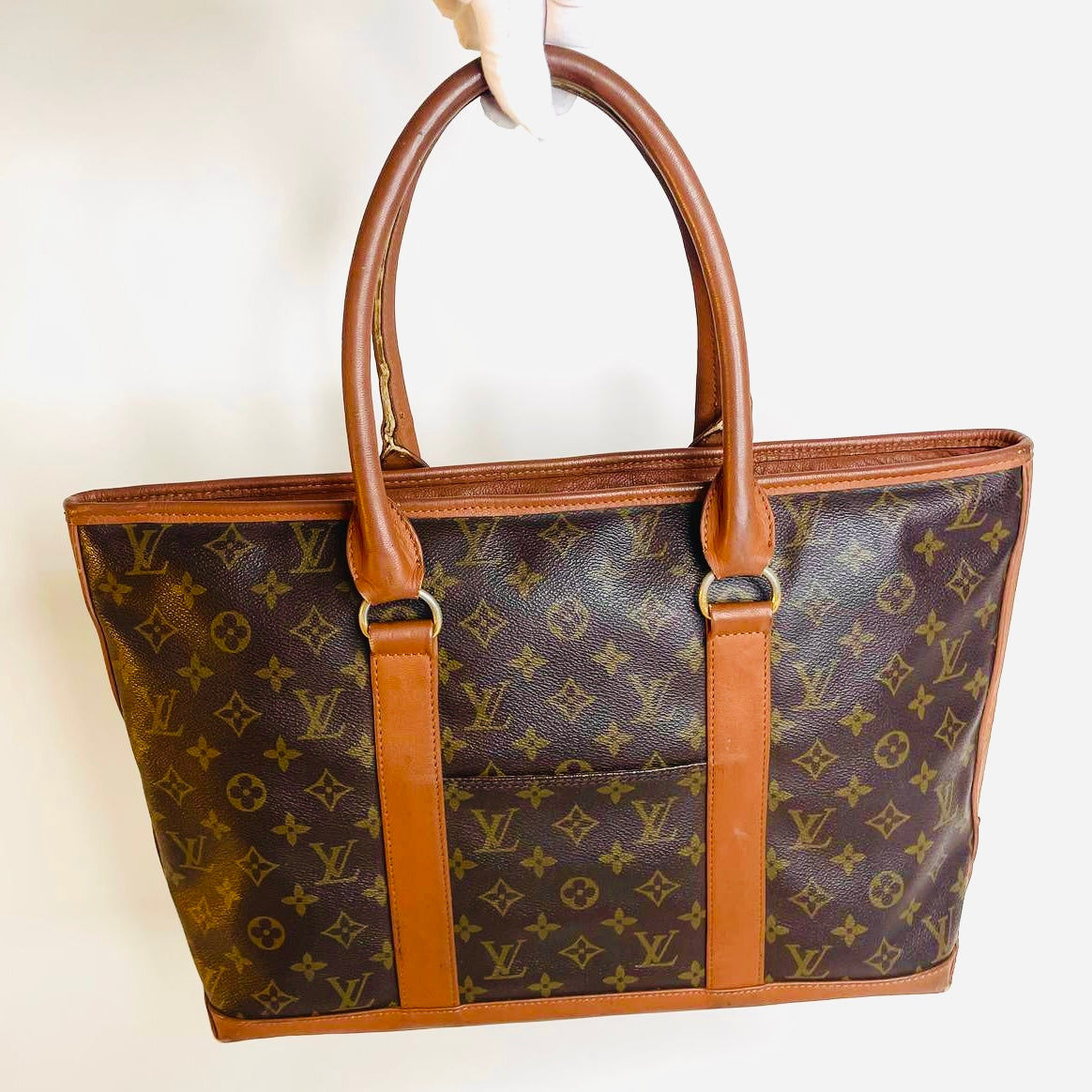 Louis Vuitton LV Weekend Sac Monogram Logo GHW Vintage Shopper Shoulder Tote Bag