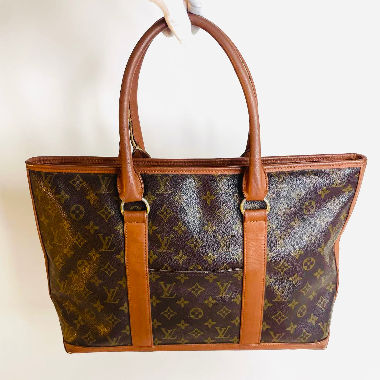 Louis Vuitton LV Weekend Sac Monogram Logo GHW Vintage Shopper Shoulder Tote Bag