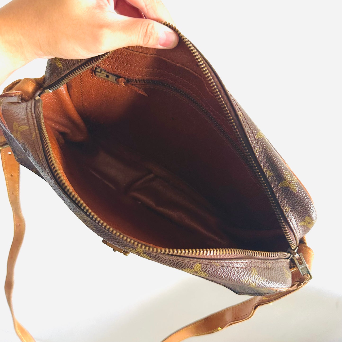 Louis Vuitton LV Jeune Fille Monogram Logo GHW Flap Shoulder Sling Vintage Bag
