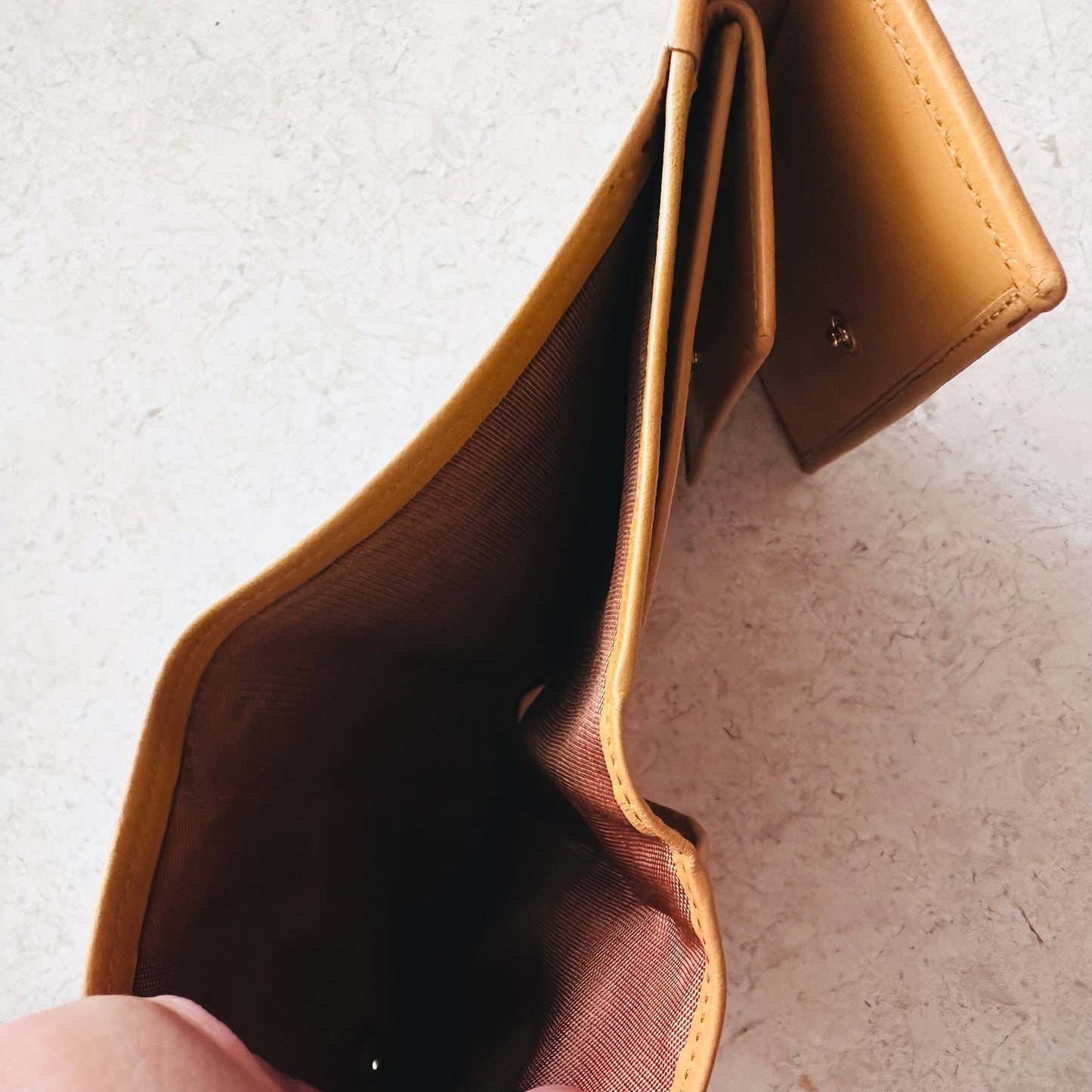 Celine Triomphe Macadam Monogram Logo GHW Flap Compact Trifold Wallet