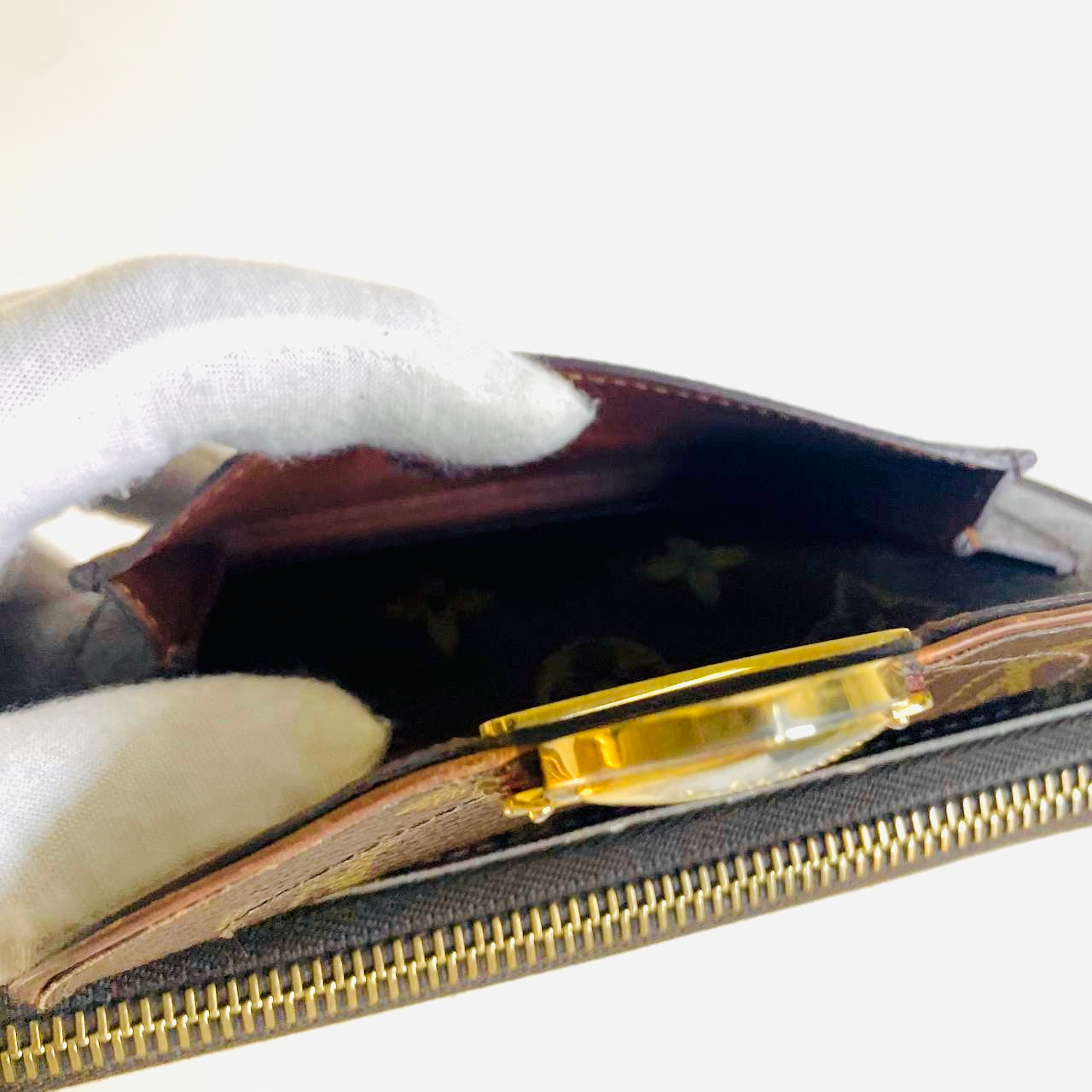 Louis Vuitton LV Astrid Monogram Logo GHW Flap Zip Long Wallet