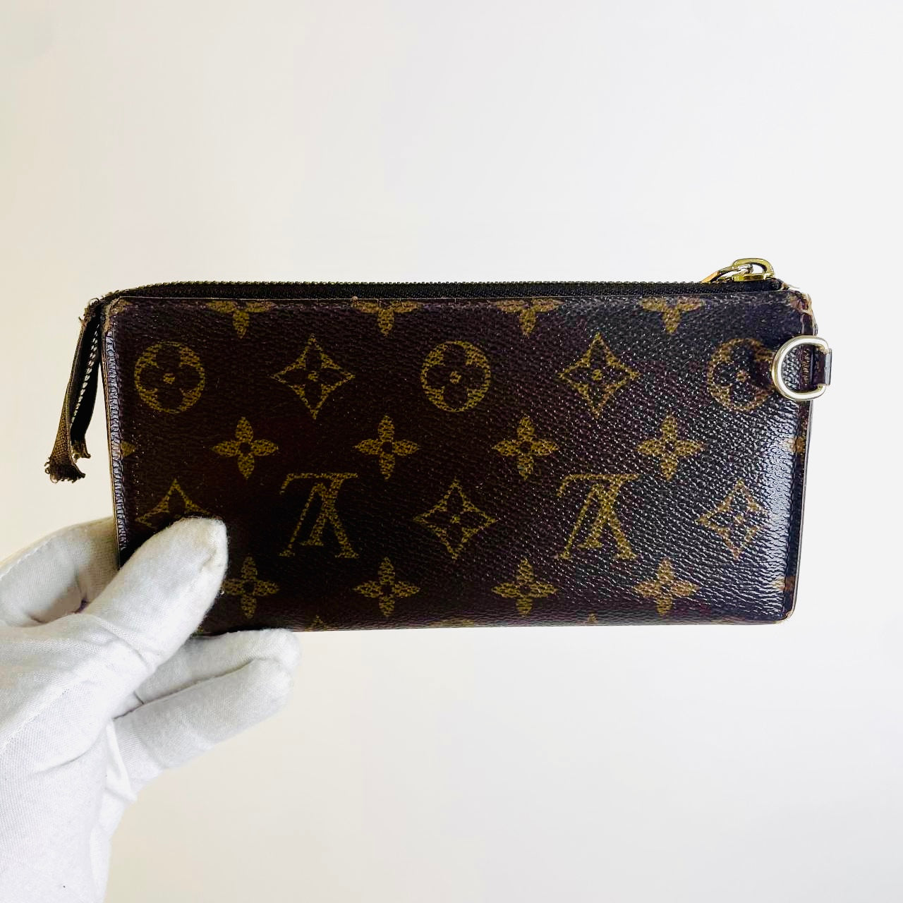 Louis Vuitton LV Astrid Monogram Logo GHW Flap Zip Long Wallet