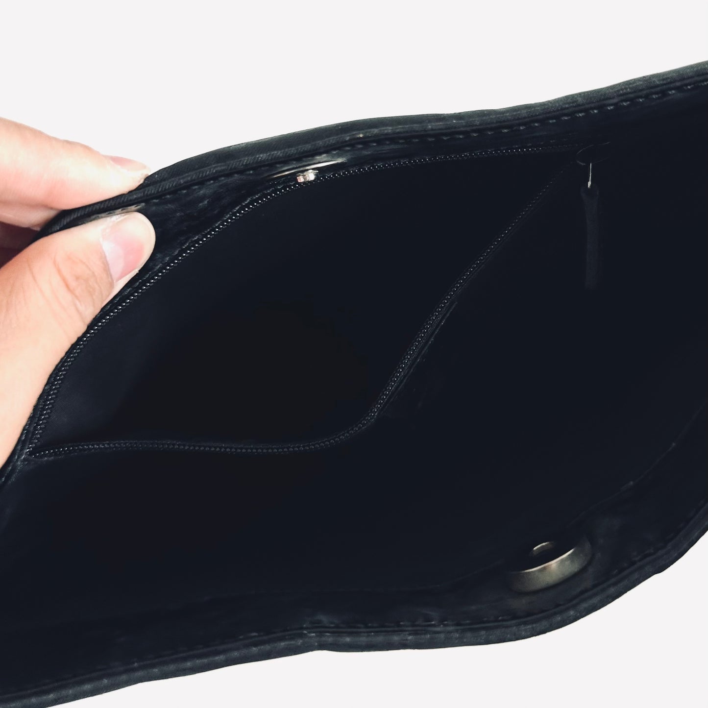 Gucci Black Iridescent GG Monogram Logo Hobo Baguette Shoulder Bag