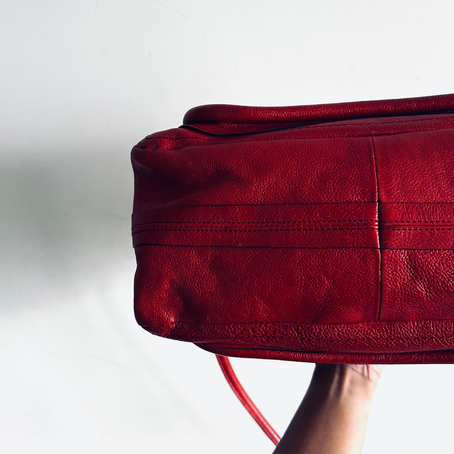 Chloe Paraty Dark Red GHW Classic Leather 2-Way Small Top Handle Shopper Shoulder Sling Tote Bag