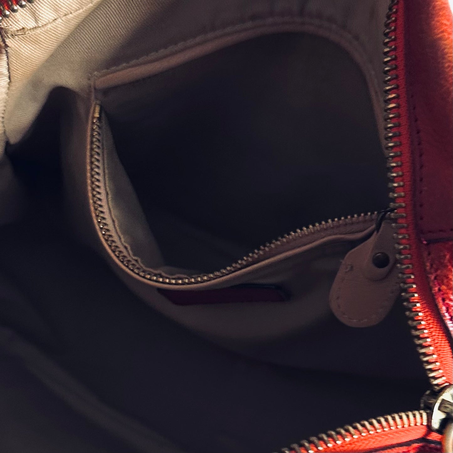 Chloe Paraty Dark Red GHW Classic Leather 2-Way Small Top Handle Shopper Shoulder Sling Tote Bag