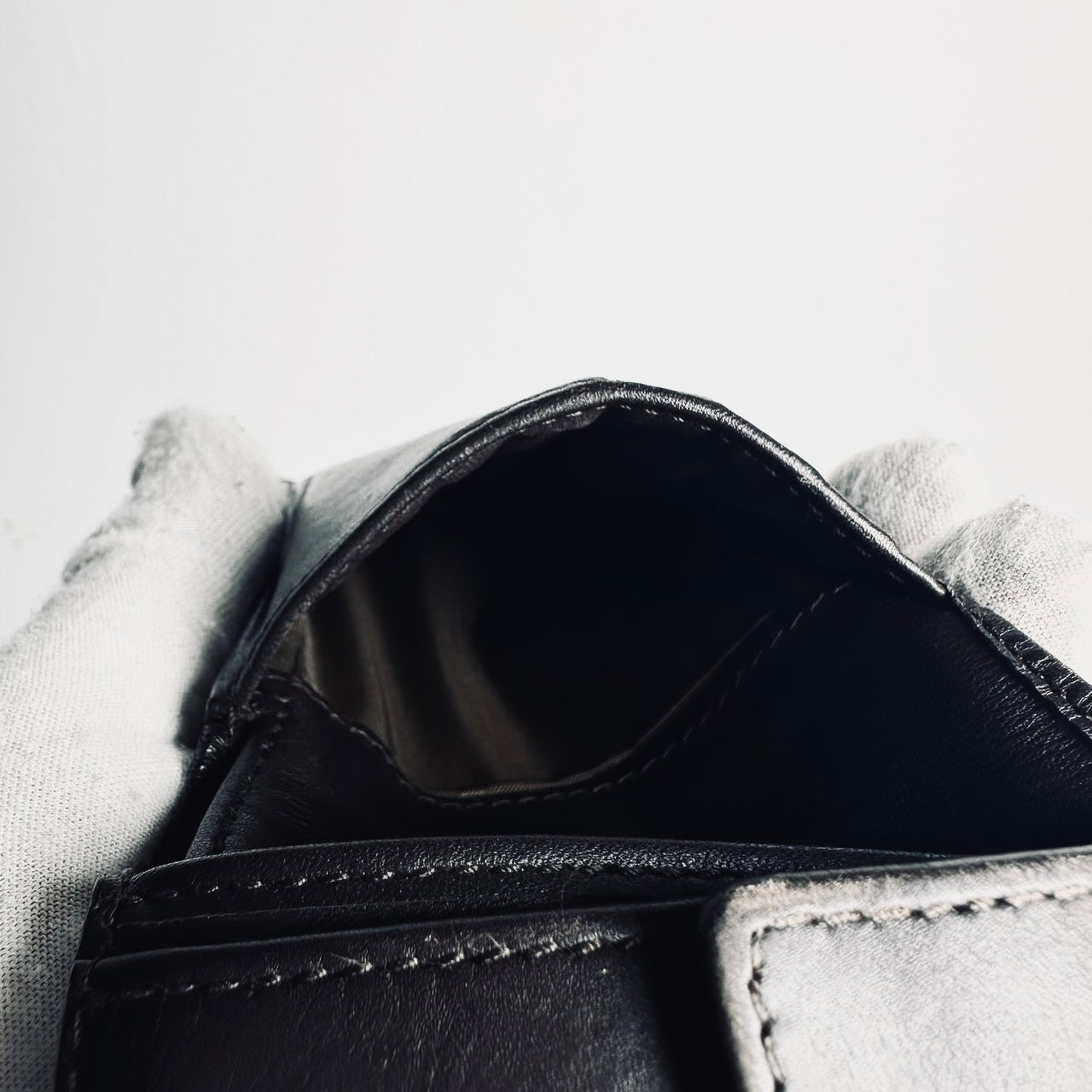 Bottega Veneta BV Dark Brown Intrecciato Nappa Woven Leather Compact Flap Bifold Wallet