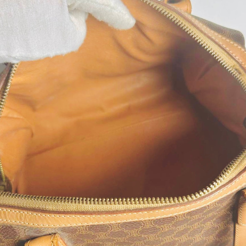 Celine Triomphe Macadam Monogram Logo GHW Boston Speedy 25 Top Handle Vintage Bag