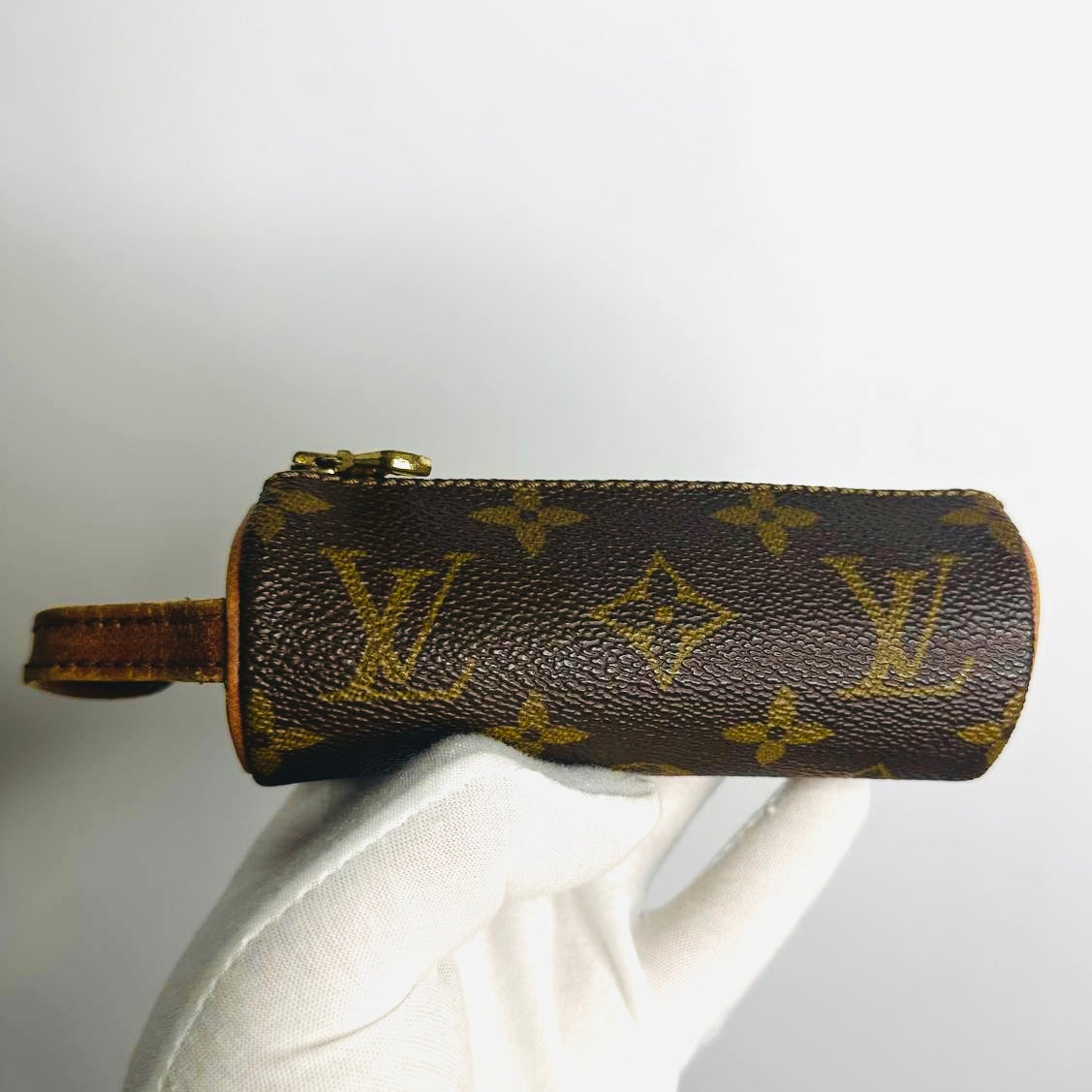 Louis Vuitton LV Monogram Logo GHW Papillon Roller Pochette Wrislet Pouch Clutch Case